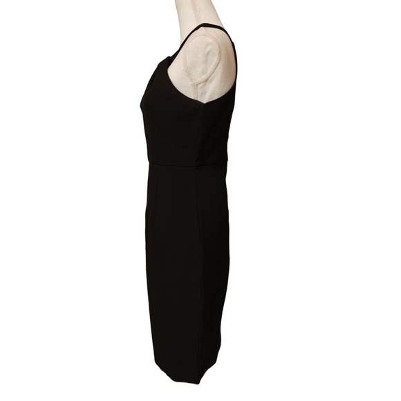 Lulu's black midi fitted cross front Keyhole dress size‎ medium - Picture 6 of 6